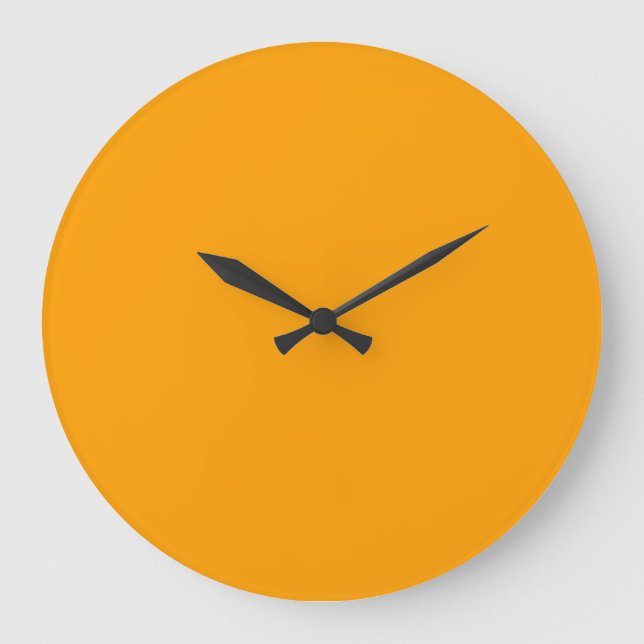 Orange Peel Solid Color Large Clock (Front)