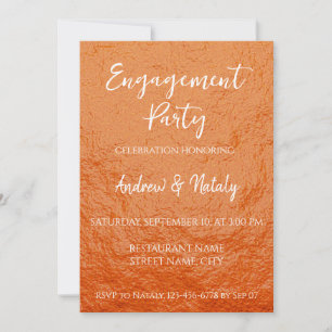 Orange peel texture invitation