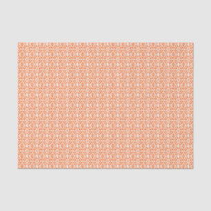 Orange Peel With White Crochet Lace Pattern Tissue Paper