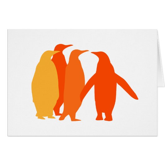Orange Penguins Cards (Front Horizontal)