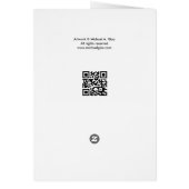 Orange Pentacle on Black Watercolor Card (Back)