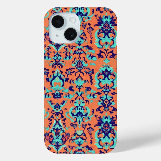 Orange Persian Pattern Case-Mate iPhone Case (Back)