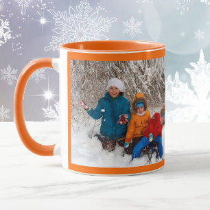 Orange Personalize Photo Template Gift Coffee Mug