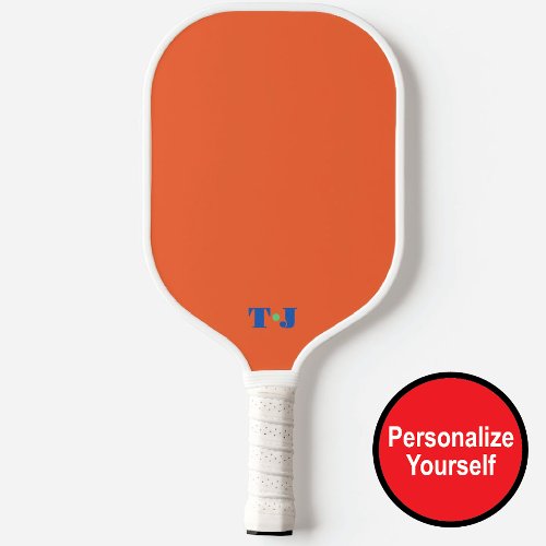 Orange Personalized Monogrammed Pickleball Paddle