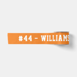 Orange Personalized Name and Number Homecoming Satin Ribbon