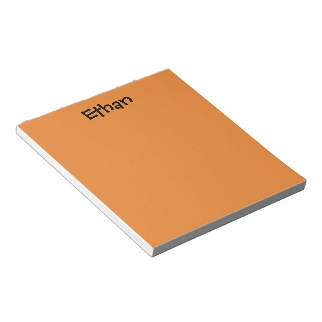 Orange Personalized Notepad (Angled)
