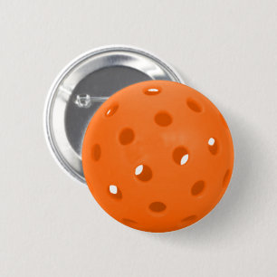 Orange Pickleball Ball Fun Pickleball Accessory Button