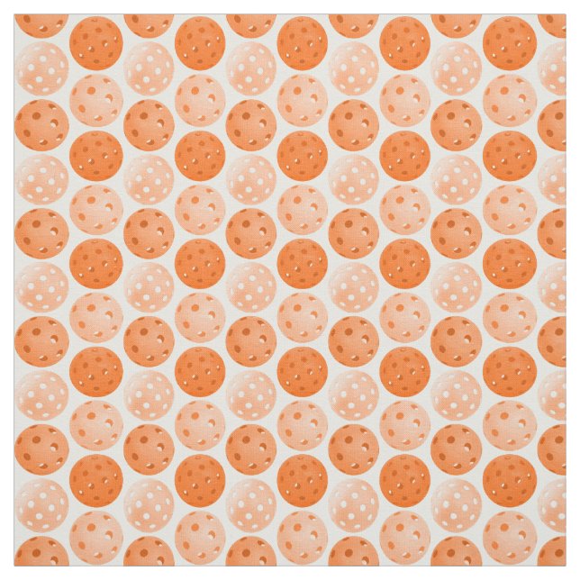 Orange Pickleballs on White Fabric (Swatch)