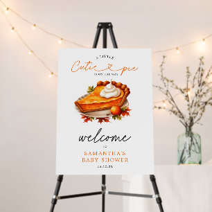 Orange Pie Pumpkin Fall Baby Shower Welcome Sign