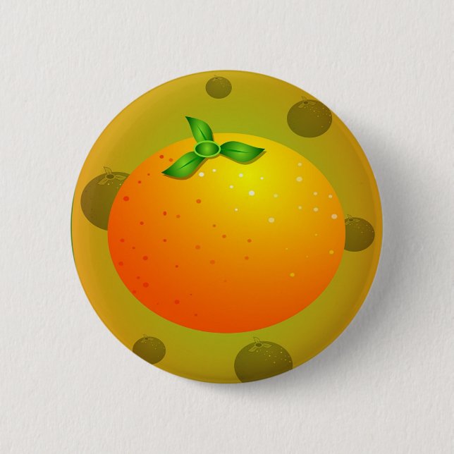 Orange Pinback Button (Front)