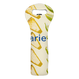Orange pineapple blue berry lemon add name photo t wine bag