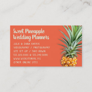 Orange Pineapple Service Hospitality Business Card