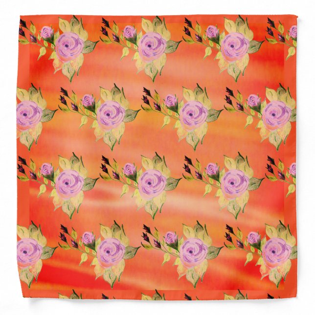 Orange Pink and Lime Bandana (Front)