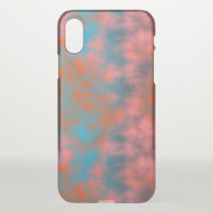 orange pink and turquoise abstract iPhone XS case