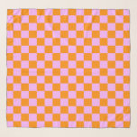 Orange   Pink Check Checkered Checkerboard Pattern Scarf<br><div class="desc">Orange   Pink Check Checkered Checkerboard Pattern Scarf</div>