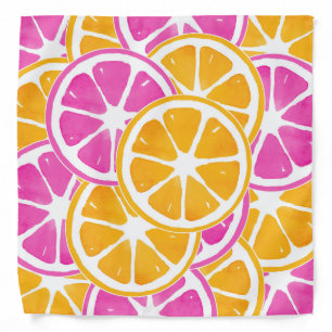 Orange Pink Citrus Slices Bandana
