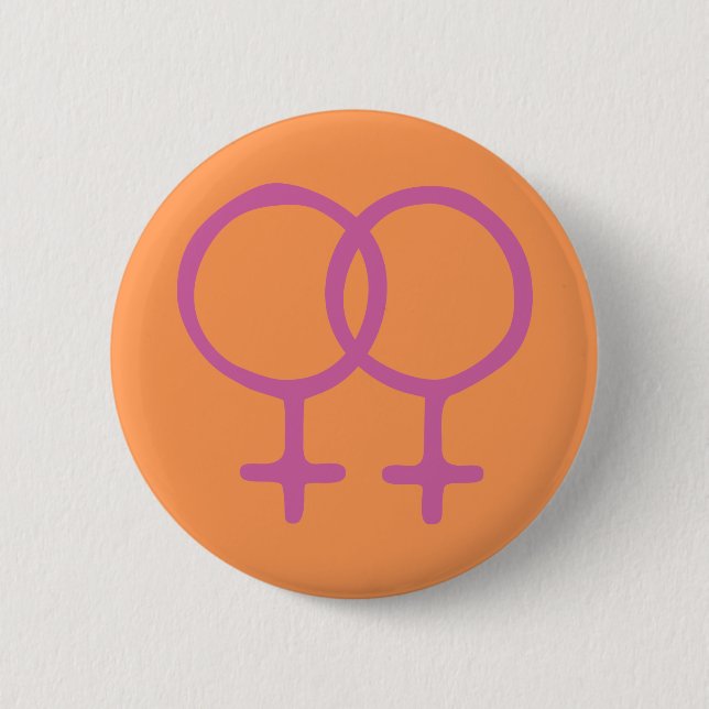 Orange/Pink Double Female Button (Front)