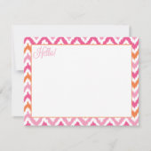 Orange Pink Fuchsia Zigzag Tribal Ikat Pattern (Front)