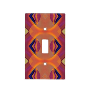 Orange/Pink Geometric Abstract Light Switch Cover