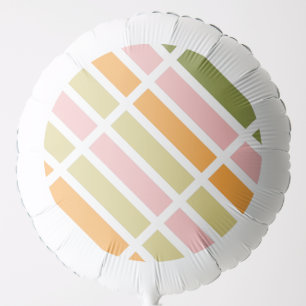 Orange Pink Gold and Green Stripes Balloon