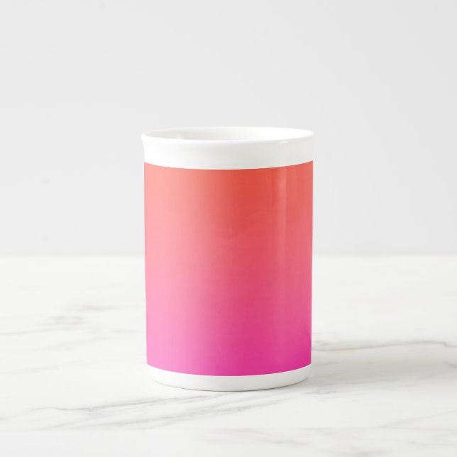 Orange Pink Gradient  Bone China Mug (Front)