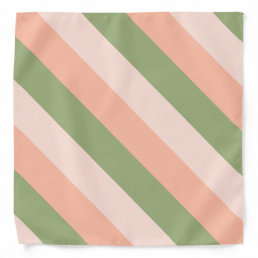 Orange Pink Green Striped Trendy Template Elegant Bandana