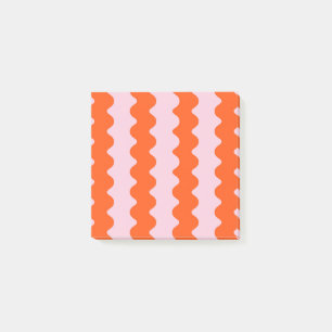 Orange Pink Groovy Stripe Modern Minimalist Spring Post-it Notes