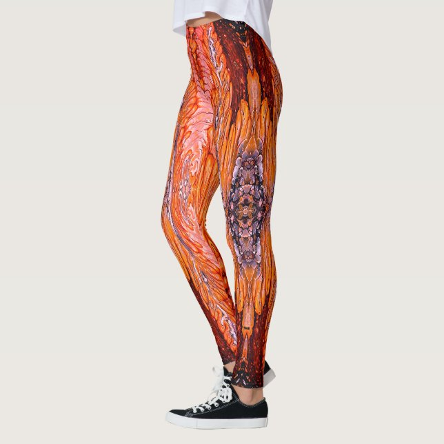 Orange pink leggings (Left)