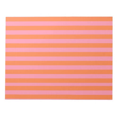 Orange Pink Lines Summer Mood Notepad _ 40 pages