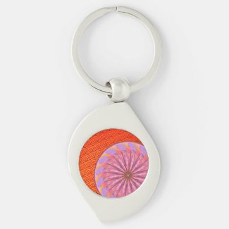 Orange & Pink Mandala Keychain