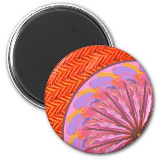 Orange & Pink Mandala Magnet