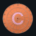 Orange Pink Monogram Initial Modern Custom Color Dart Board<br><div class="desc">Designed with custom monogram initial text template in pink orange colors! You can change the colors and initials as you want! Makes a great gift or party favor for birthdays, weddings, bridal showers, bachelorette party and more!</div>