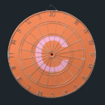 Orange Pink Monogram Initial Modern Custom Color  Dart Board<br><div class="desc">Designed with custom monogram initial text template in pink orange colors! You can change the colors and initials as you want! Makes a great gift or party favor for birthdays,  weddings,  bridal showers,  bachelorette party and more!</div>