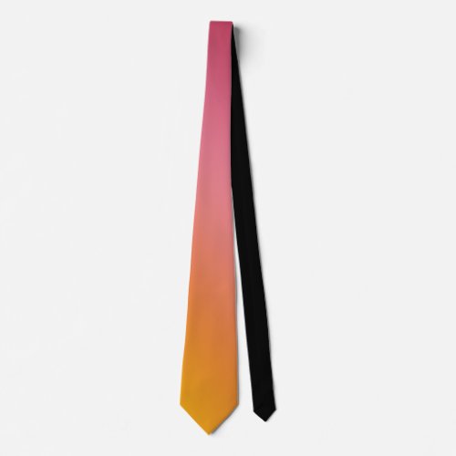 Orange Pink Ombre Gradient Blur Abstract Design Neck Tie