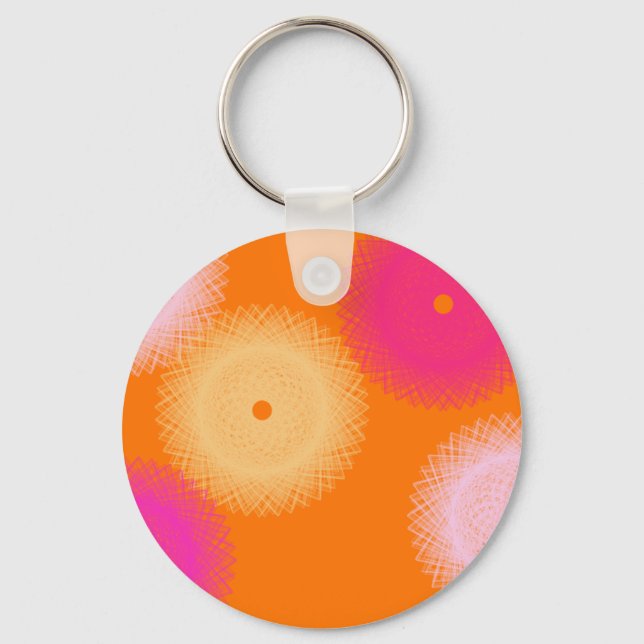 orange & pink pop color keychain (Front)