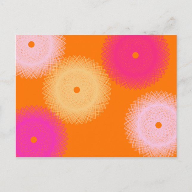 orange & pink pop color postcard (Front)