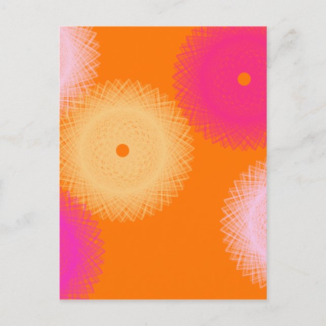 orange & pink pop color postcard (Front)