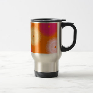 orange & pink pop color travel mug