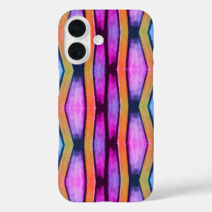 Orange, pink, purple and blue Chevron iPhone 16 Case