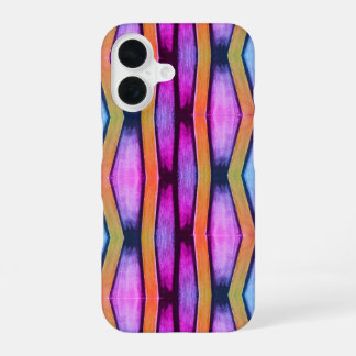 Orange, pink, purple and blue Chevron  iPhone 16 Case