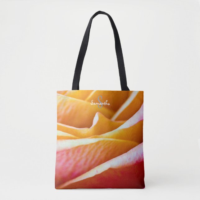 Orange-pink rose Tote bag (Front)