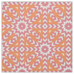 Orange &amp; Pink Stylish Mosaic Geometric Pattern Fabric