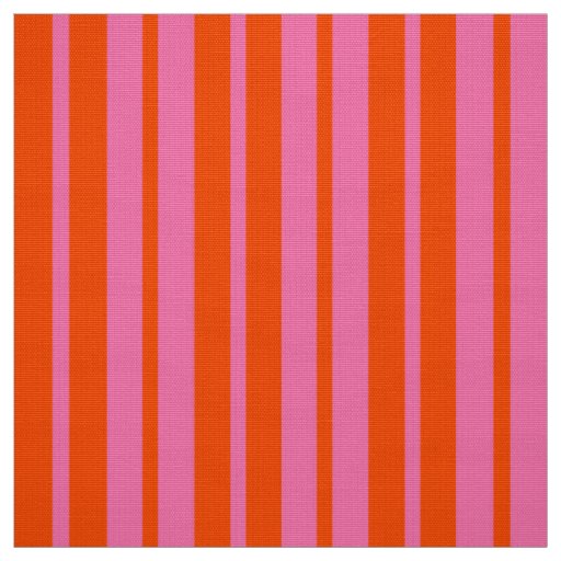 Orange Pink Stylish Stripes Pattern Design  Fabric