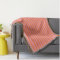 Orange Pink Summer Mood Lines Throw Blanket