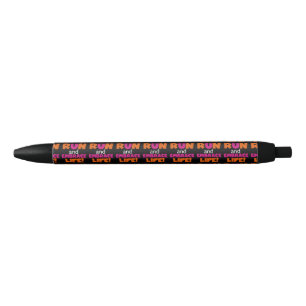 Orange Pink Text Run Runner Marathon Pen