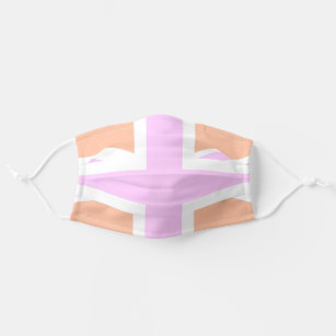Orange & Pink United Kingdom Flag / Union Jack Adult Cloth Face Mask