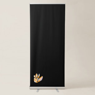 orange, pink Vertical Retractable Banner