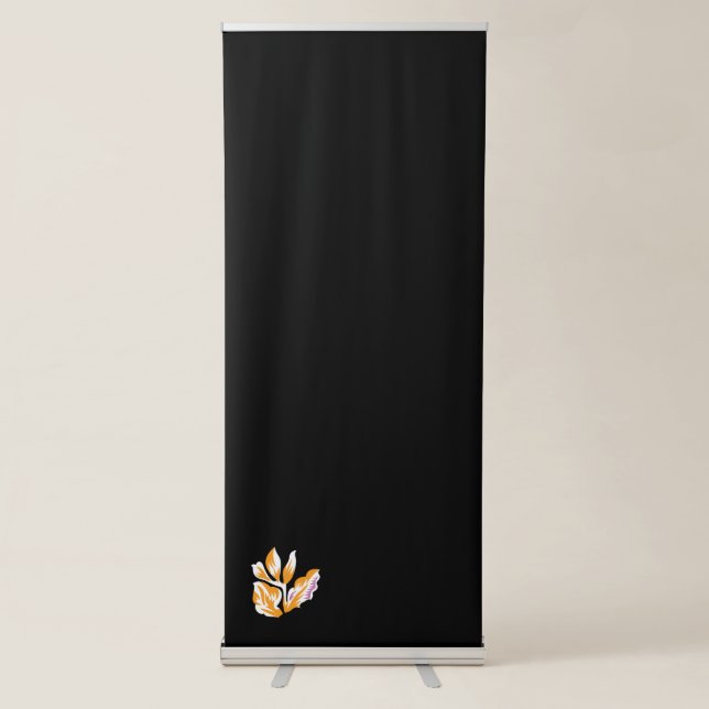 orange, pink Vertical Retractable Banner (Front)