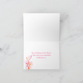 Orange Pink White Floral Thank You Card (Inside)