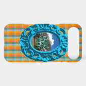 Orange Plaid and Teal Frame Case-Mate iPhone Case (Back (Horizontal))